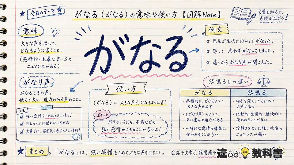 がなる（がなる）の意味や使い方【図解Note】