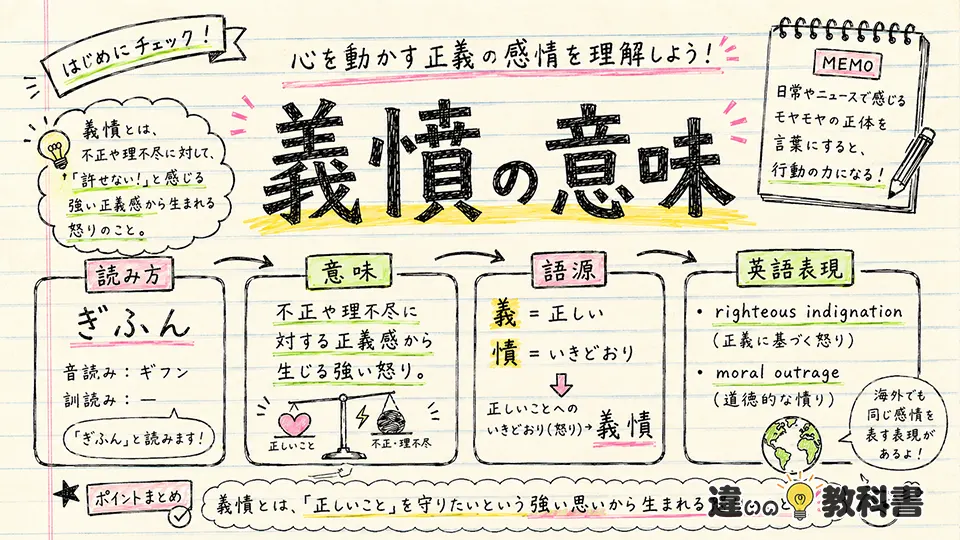 義憤の意味とは?読み方・語源・英語表現をわかりやすく解説
