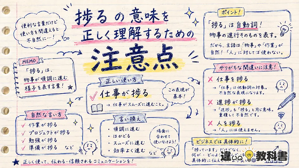 捗るの意味を正しく理解するための注意点