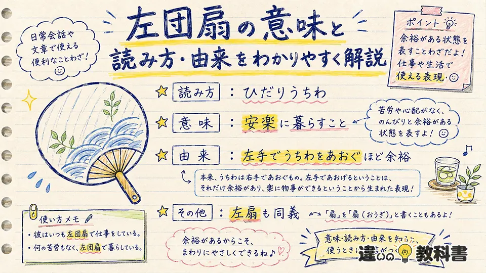 左団扇の意味と読み方・由来をわかりやすく解説