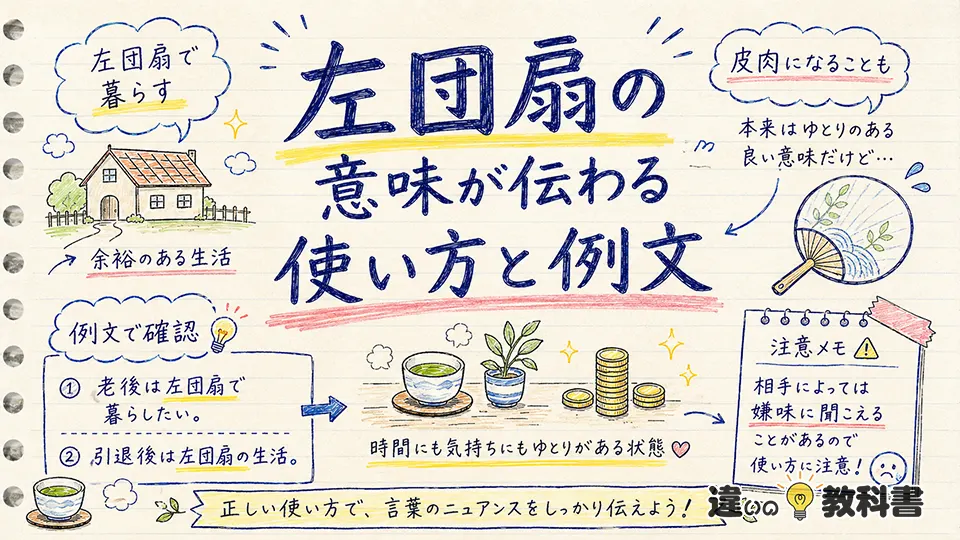 左団扇の意味が伝わる使い方と例文