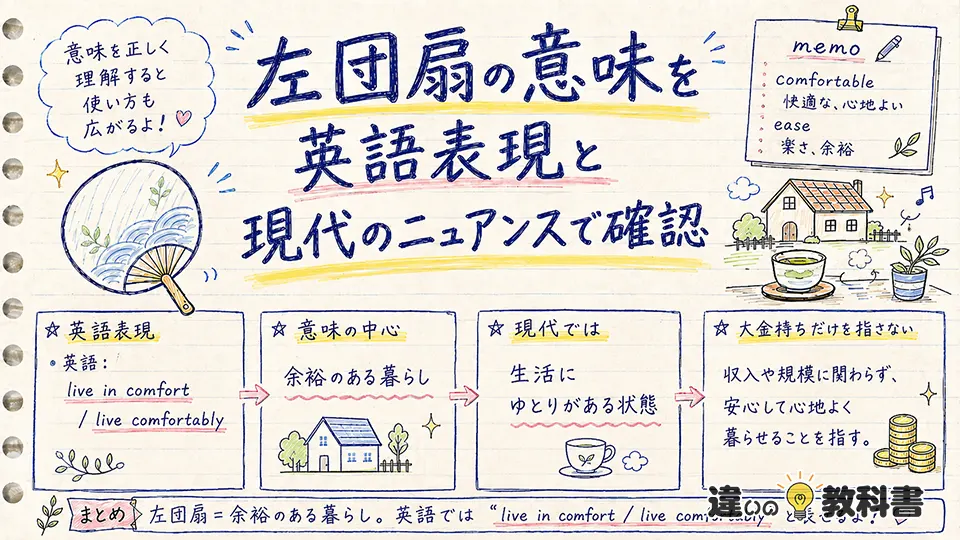 左団扇の意味を英語表現と現代のニュアンスで確認