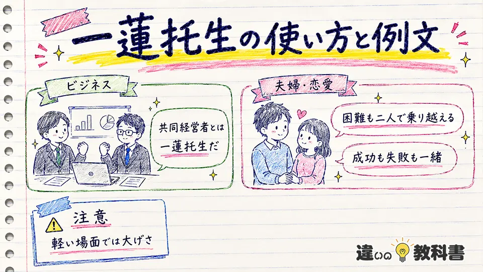 一蓮托生の意味が伝わる使い方と例文