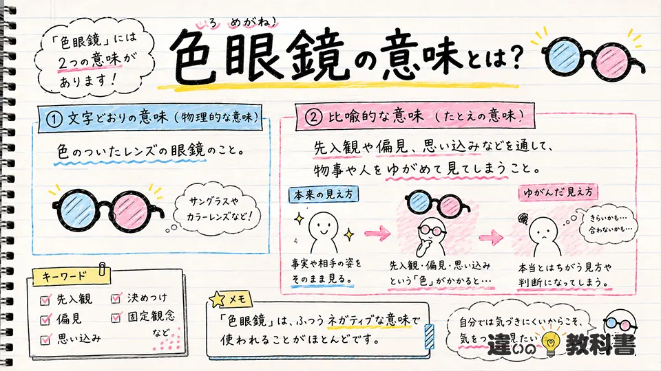 色眼鏡の意味とは？読み方と2つの意味をわかりやすく解説