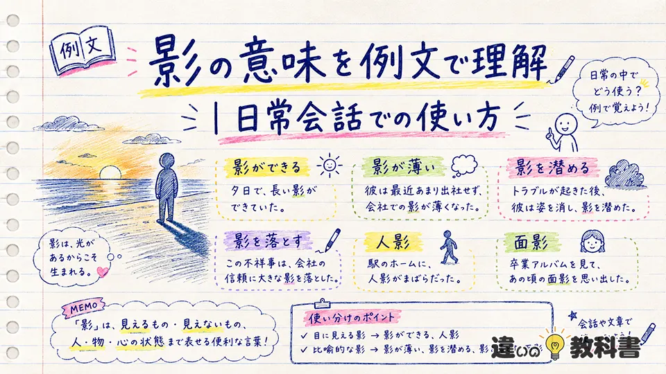 影の意味を例文で理解｜日常会話での使い方