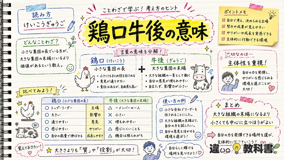 鶏口牛後の意味をわかりやすく解説