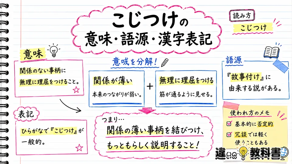 こじつけの意味を誤解しないための見分け方と伝え方