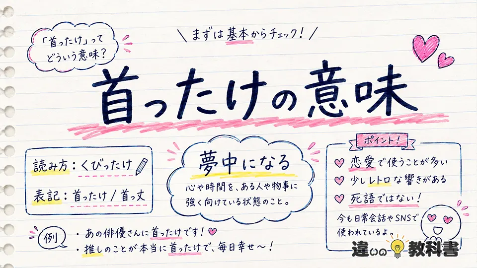 首ったけの意味とは?読み方・漢字表記までわかりやすく解説