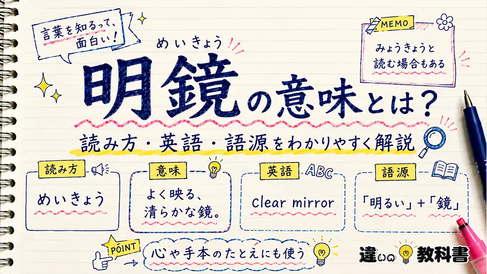 明鏡の意味とは？読み方・英語・語源をわかりやすく解説