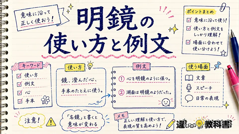 明鏡の意味に沿った使い方と例文