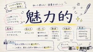 魅力的（みりょくてき）の意味や使い方【図解Note】