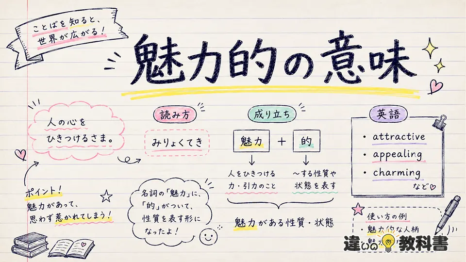 魅力的の意味とは？読み方や言葉の成り立ちをわかりやすく解説