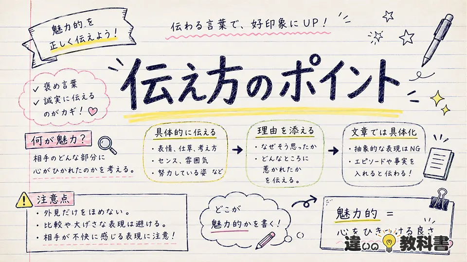 魅力的の意味を正しく伝えるためのポイントと注意点