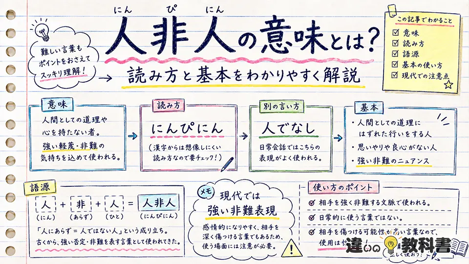 人非人の意味とは？読み方と基本をわかりやすく解説