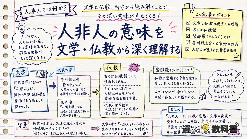 人非人の意味を文学・仏教から深く理解する