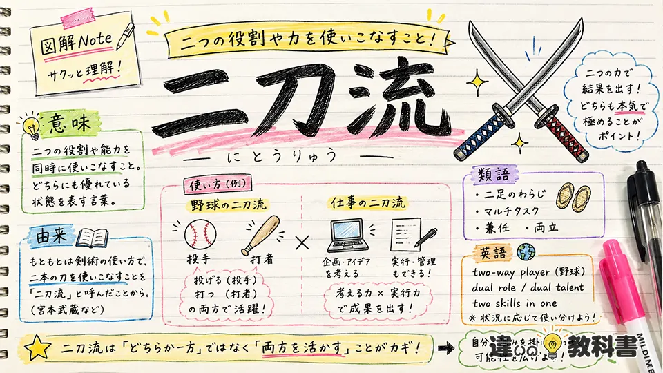 二刀流（にとうりゅう）の意味や使い方