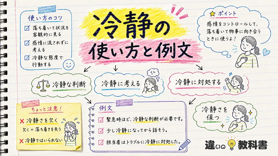 冷静の意味が伝わる使い方と例文