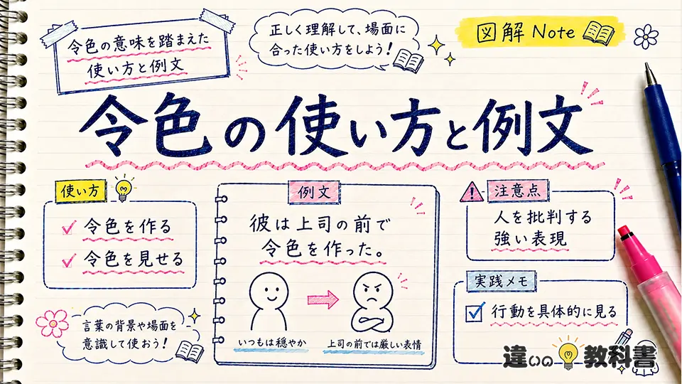 令色の意味を踏まえた使い方と例文