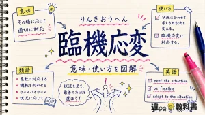 臨機応変（りんきおうへん）の意味や使い方【図解Note】