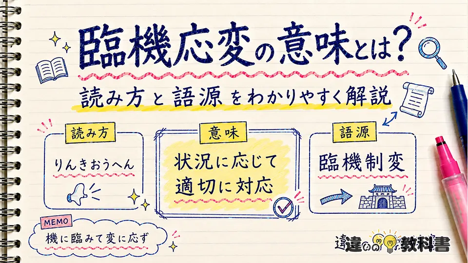 臨機応変の意味とは?読み方と語源をわかりやすく解説