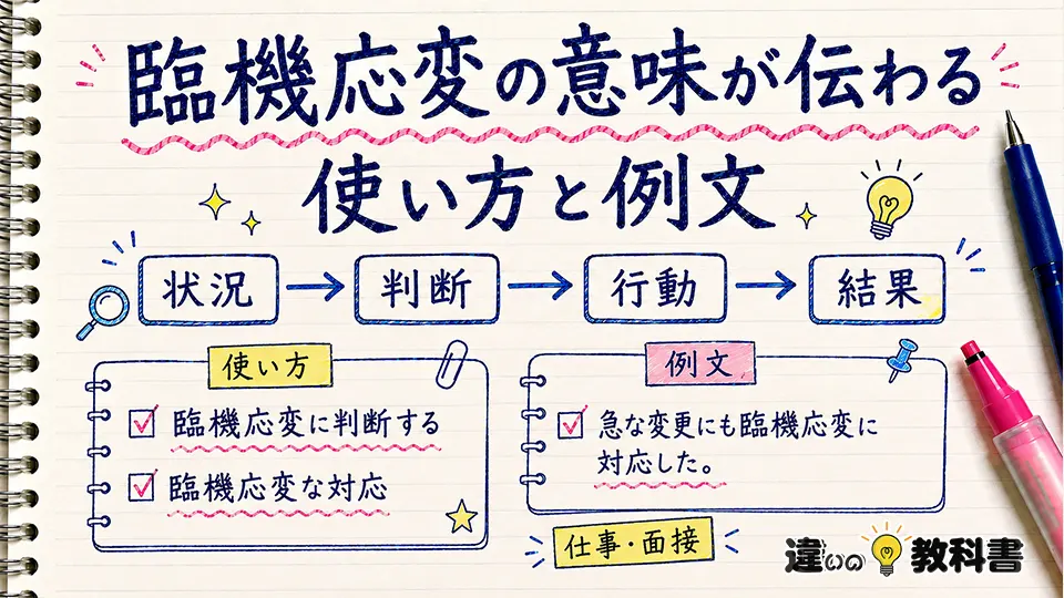 臨機応変の意味が伝わる使い方と例文