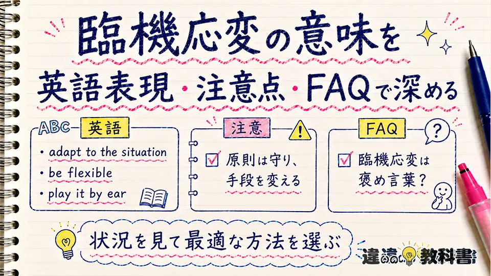 臨機応変の意味を英語表現・注意点・FAQで深める