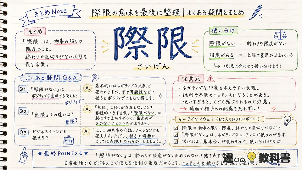 際限の意味を最後に整理｜よくある疑問とまとめ