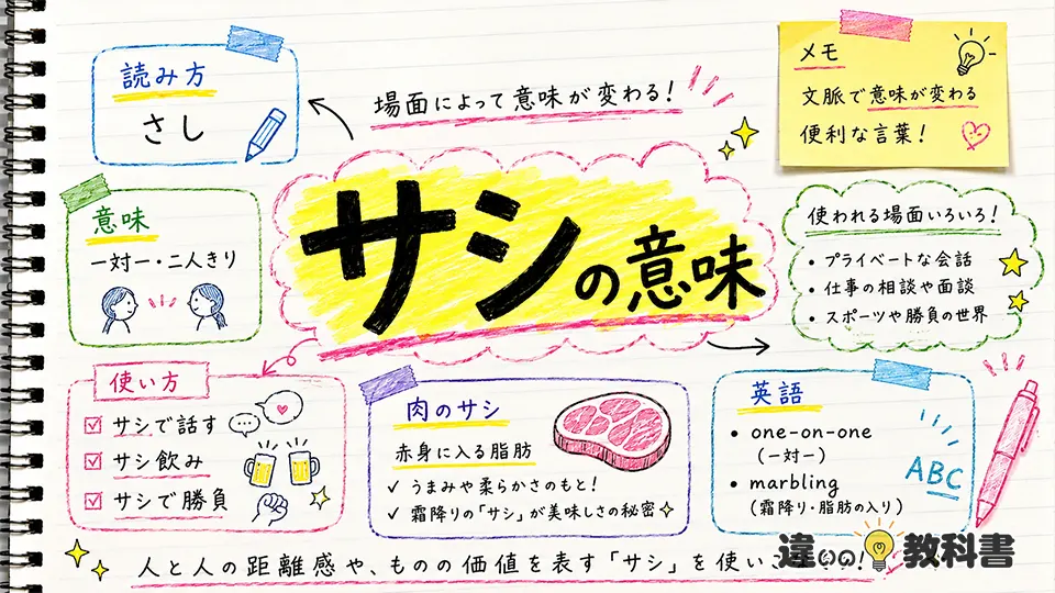 サシ（さし）の意味や使い方【図解Note】