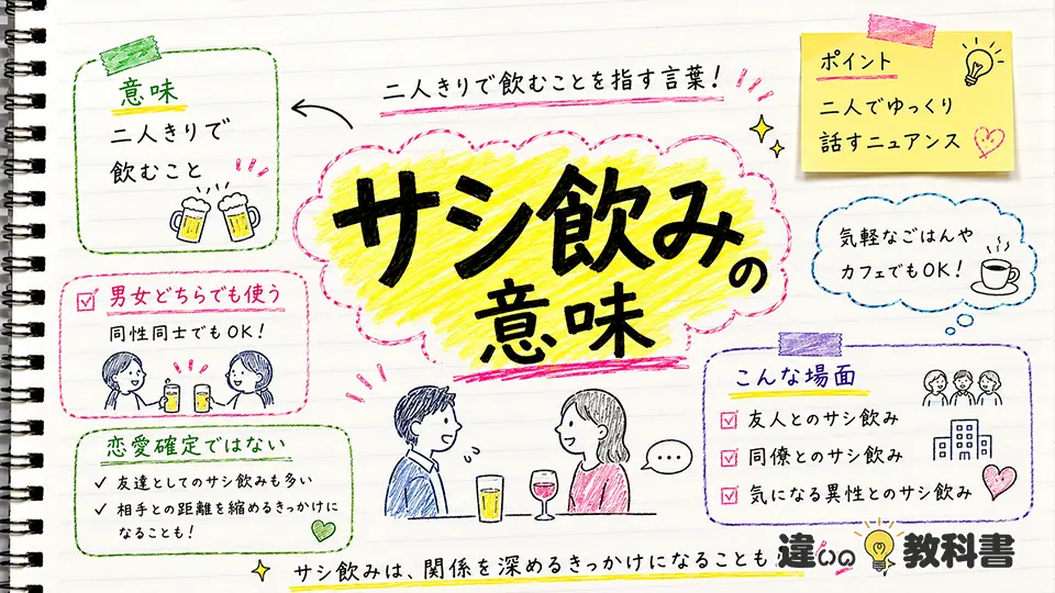 サシの意味を「サシ飲み」から理解！男女で使い方は変わる？