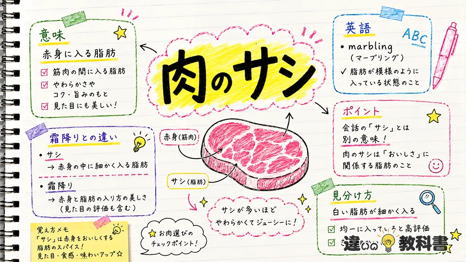 サシの意味は肉でも使う！牛肉のサシと霜降りの違い