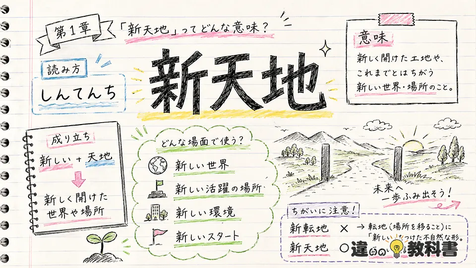 新天地の意味とは？読み方・言葉の成り立ちをわかりやすく解説
