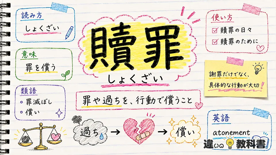 贖罪（しょくざい）の意味や使い方【図解Note】