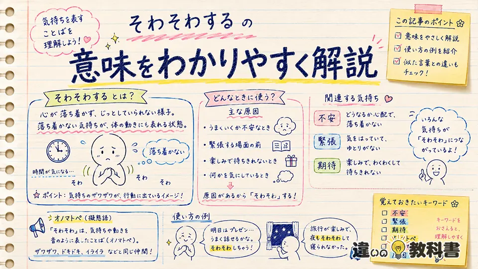 そわそわするの意味をわかりやすく解説