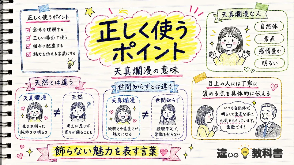 天真爛漫の意味を正しく使うための疑問とポイント