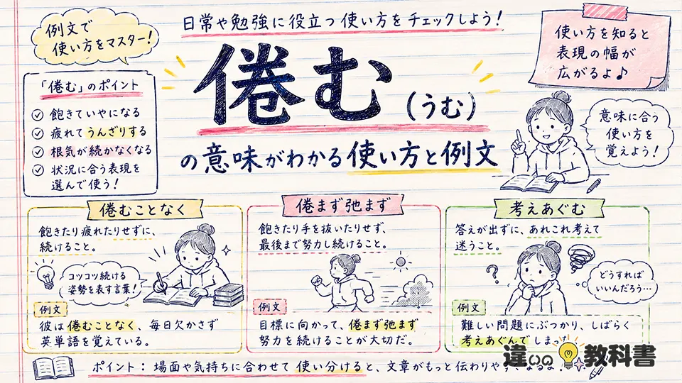 倦むの意味がわかる使い方と例文