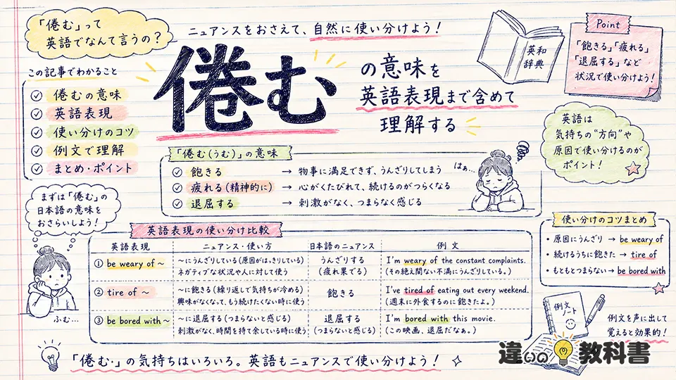 倦むの意味を英語表現まで含めて理解する