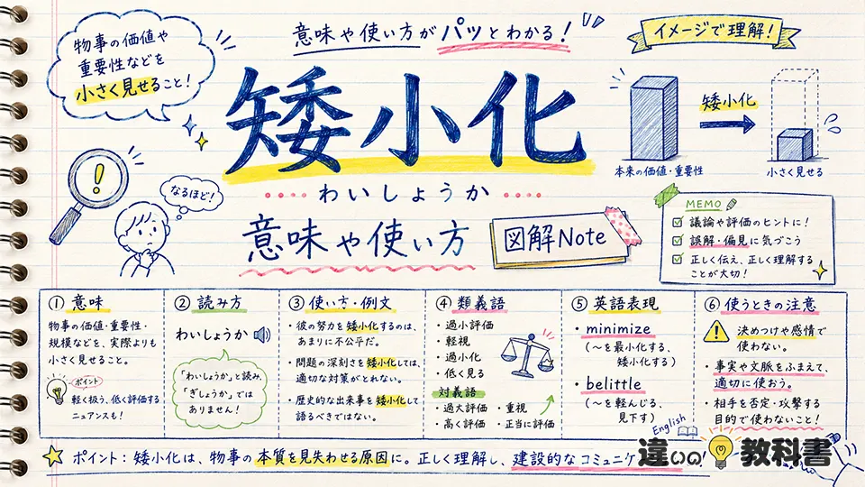 矮小化（わいしょうか）の意味や使い方【図解Note】