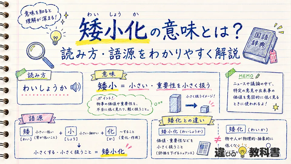 矮小化の意味とは？読み方・語源をわかりやすく解説