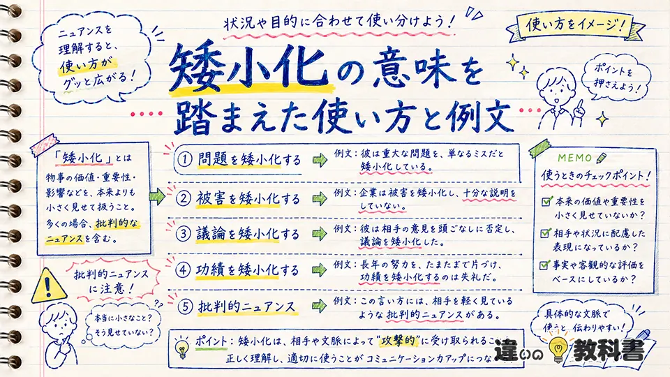 矮小化の意味を踏まえた使い方と例文