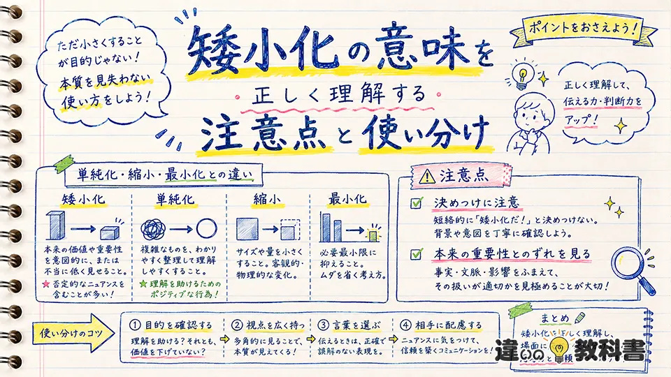 矮小化の意味を正しく理解する注意点と使い分け