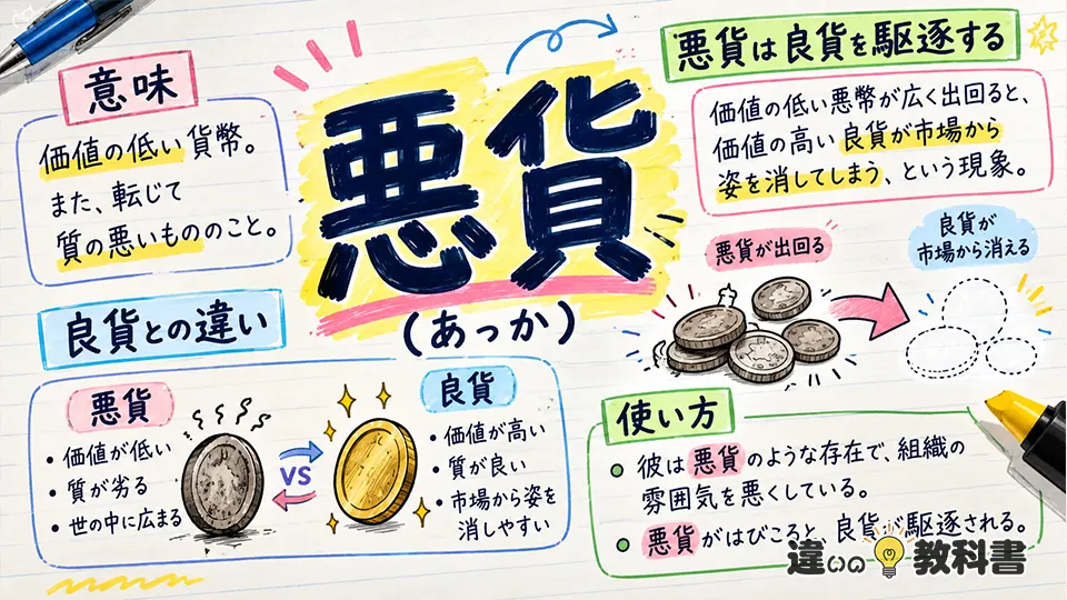 悪貨（あっか）の意味や使い方【図解Note】