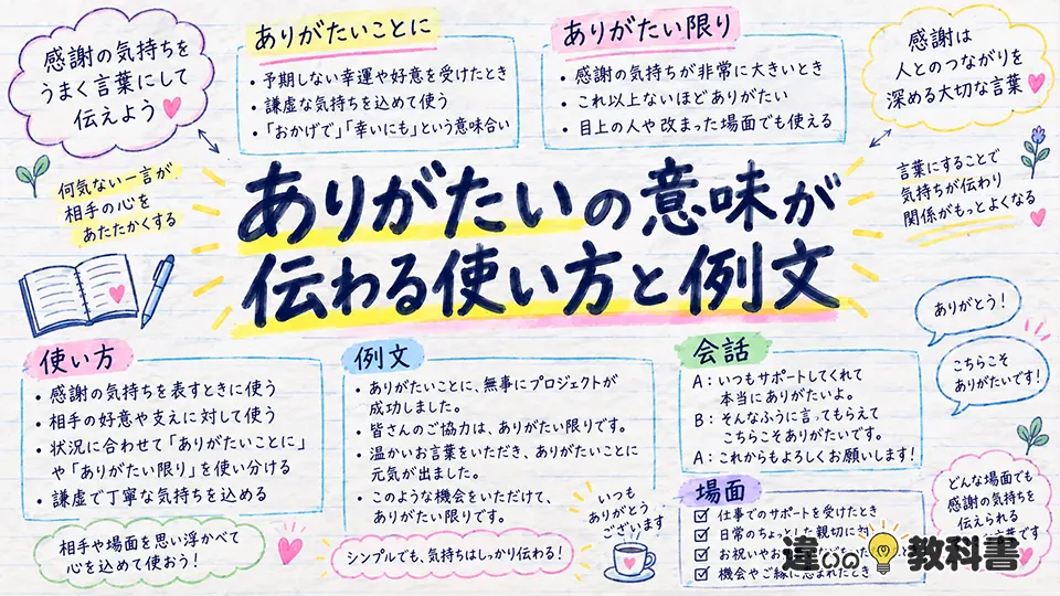 ありがたいの意味が伝わる使い方と例文