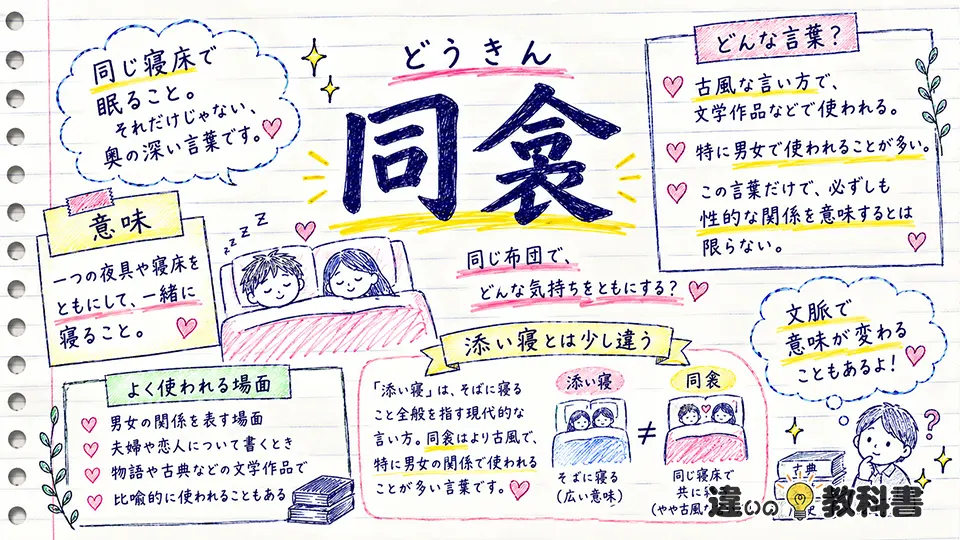 同衾（どうきん）の意味や使い方【図解Note】