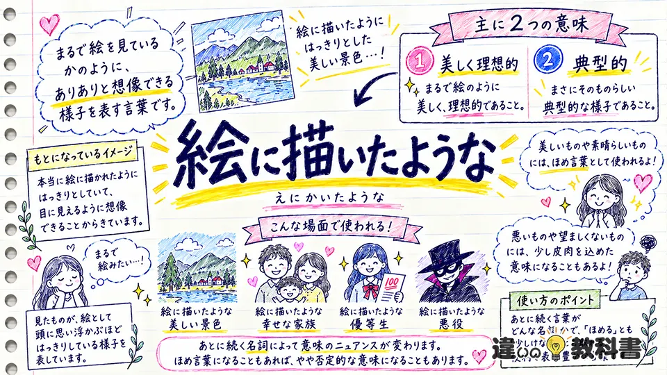 絵に描いたようなの意味とは？基本をわかりやすく解説