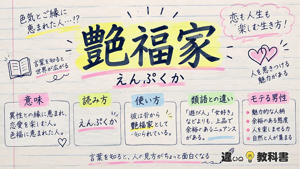 艶福家（えんぷくか）の意味や使い方【図解Note】