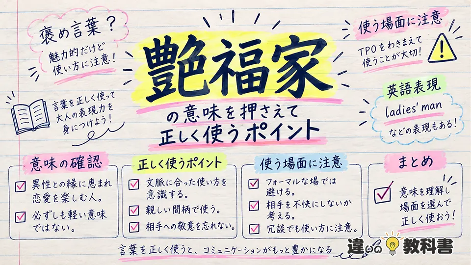 艶福家の意味を押さえて正しく使うポイント