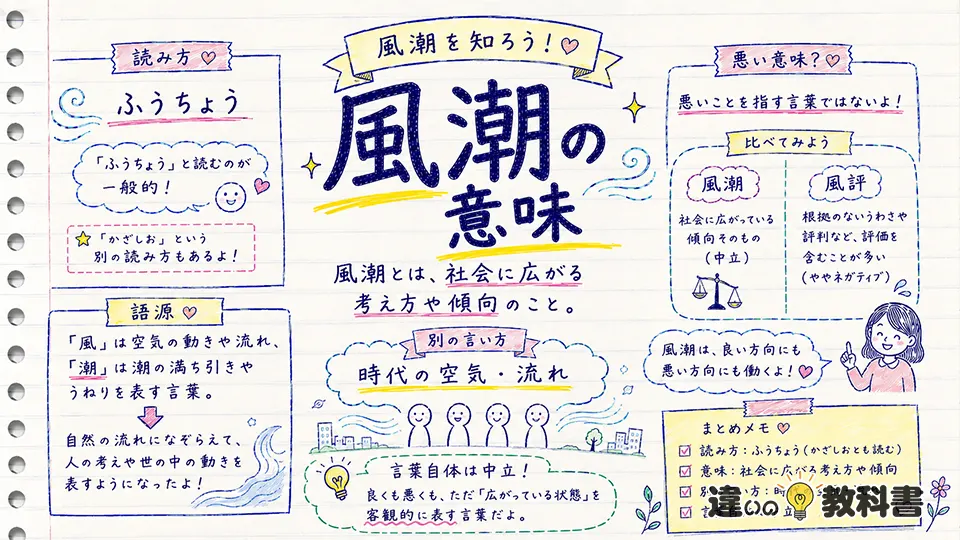 風潮の意味とは？読み方・語源・悪い意味までわかりやすく解説