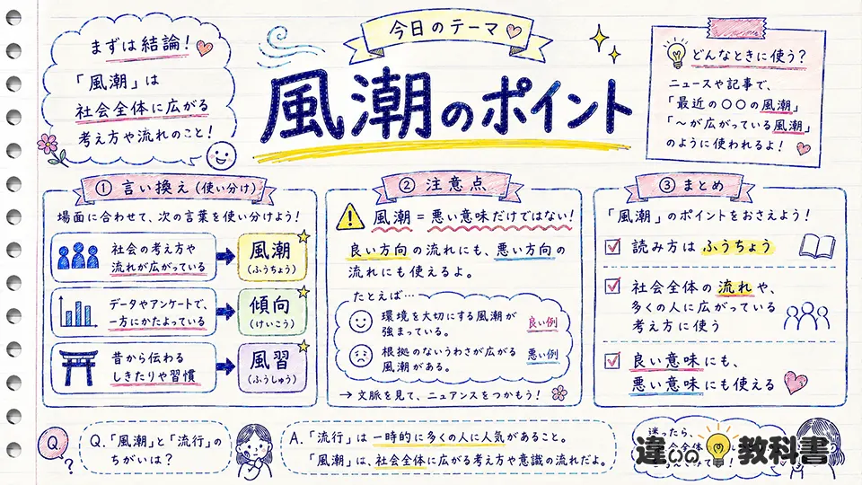 風潮の意味を迷わないためのポイント｜言い換え・注意点・まとめ