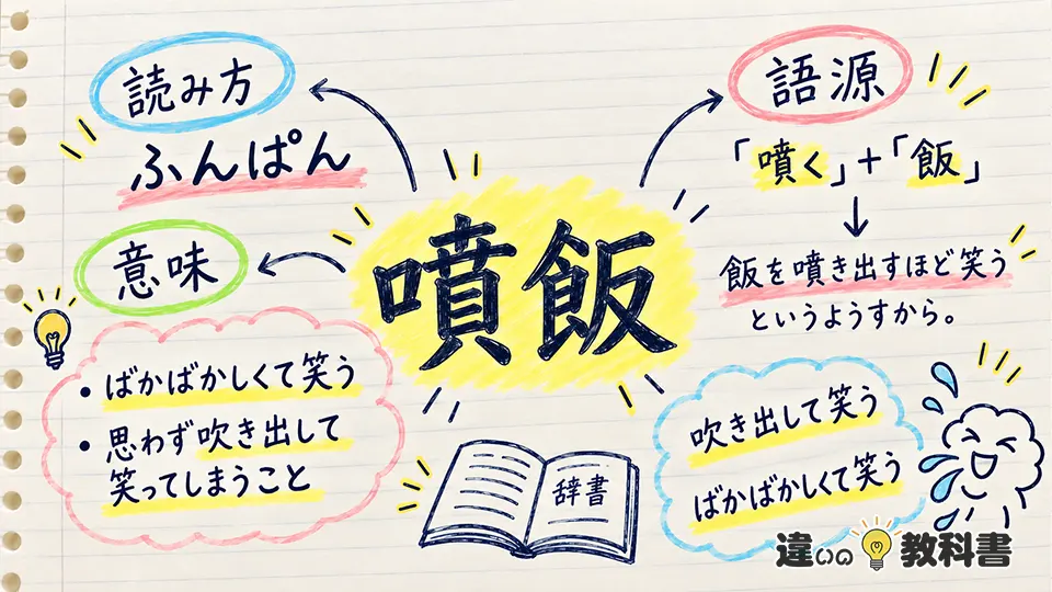 噴飯の意味とは？読み方と本来の意味をわかりやすく解説