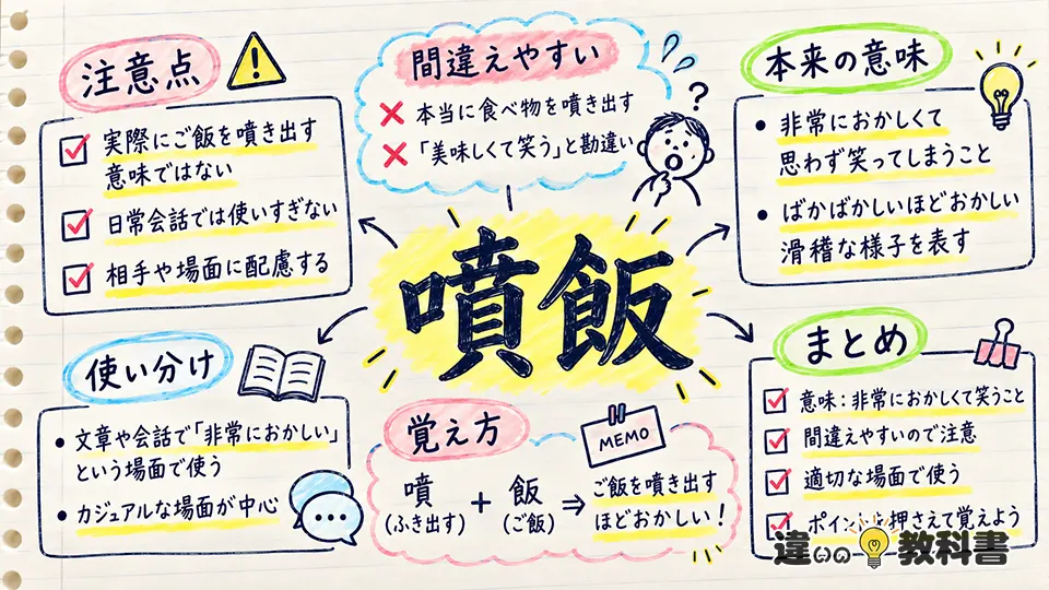 噴飯の意味を間違えないためのポイント